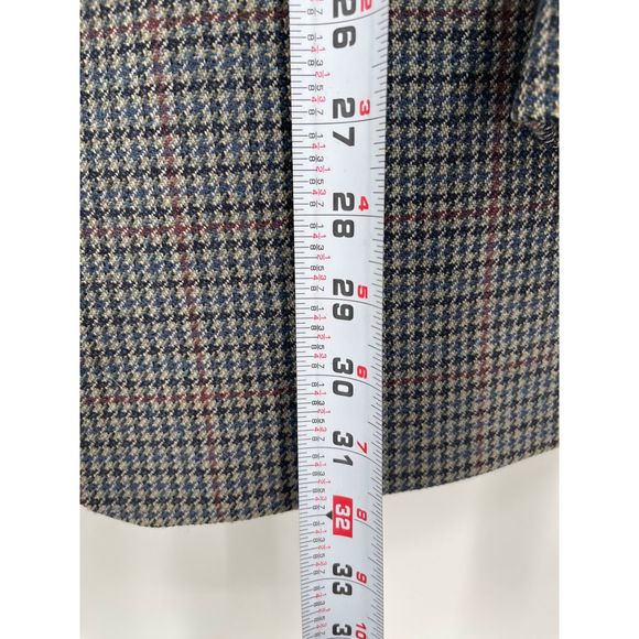 Brooks Brother 346 Herringbone Blazer Men 43 R Gray Multicolor Wool Jacket Suit - Picture 5 of 12